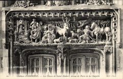 CPA Chateau d'Amboise La chasse de Saint Hubert dessus de porte de la chapelle