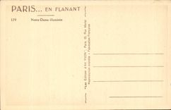 Paris (3rd) CPA Notre Dame illuminee