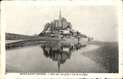 Mont Saint Michel CPA southern Cotre seen from in the east of the dam