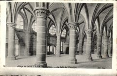 Mont Saint Michel CPA Abbey the room of the knights