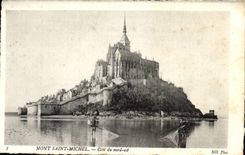 Mont Saint Michel CPA Cote north is (sinning)