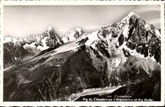 Chamonix CPA Aig du Cahrdonnet d'argentiere et Aig verte