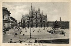 Italy - Itaia - Milan - Milano - Piazza del Duomo - CPA