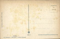 Italy - Italia - Venezia - Venice - Rivetted Schiavoni Monumento Vittorio Emmanuele CPA