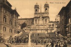 Italien - Italien - Rom - Rom - Trinita dei Monti CPA