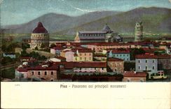 Italien Italien rammte CPA Panorama-Kragen pricnipal monumenti