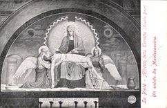 Italy Italia Pieta AAlffresco della Torretta (scuola Beur) a saluto da Montecassino