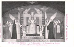 Italy Italia Montecassino CPA Vergine collar Bambino S P Benedetto S SColastica E Angeli