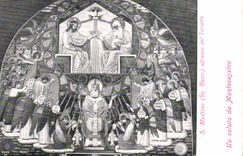 Italy Italia Montecassino CPA a saluto S Martino affresco del Torretta