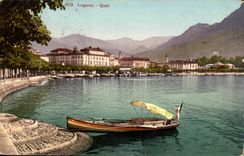 Italy italia Lugano CPA Quay