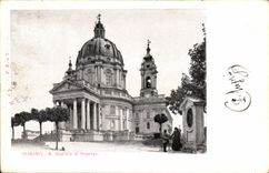 Italie Italia Torino CPA R Basilica di Superga