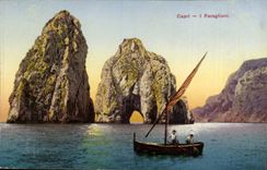 Italy Italia capri CPA I Faraglioni