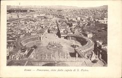 Panorama visto Italien-Italien Rom CPA pflasterte Kuppel di S Pietro