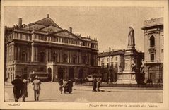 Marktplatz della Scala Idiot Italien-Italien Rom CPA das facciata Del Teatro