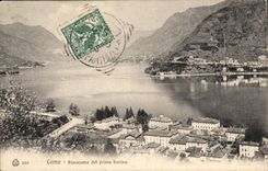 Italy Italia Como CPA Panorama LED firstly bacino