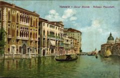 Italy Italia Venezia CPA Canal Large Palazzo Pranchetti