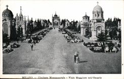 Italy Italia Milano CPA Cimitero Monumental Viale Maggiore coli Ossario