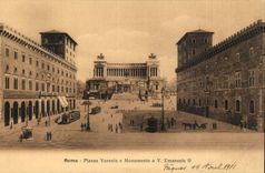 Marktplatz Venezia E Monumento Italien-Italien Rom CPA hat V Emanuele II