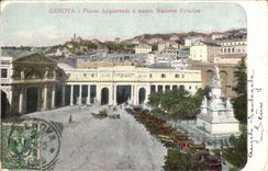 Italy - Italy - Genova - genoa - Piazza Acquaverde E nuova Stazione Principle CPA