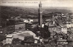CPA Italy Italia Siena Panorama della Citaa paved Torre del Duomo
