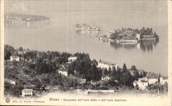 CPA Italy Italia Stresa Panorama LED insulated Bella E LED Isola superiore