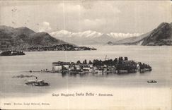 CPA Italy Italia Lago Maggiore Isola Bleated Panorama