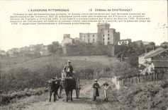 Puy de Dome- Picturesque Auvergne Castle of Chateaugay-chaval-child-CPA