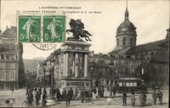 Puy de Dome- Clermont-ferrand malerischer Auvergne zitronengelbes Crozet - Vercingetorix und die Strasse Blatin--CPA