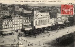 Puy de Dome- Clermont-Ferrand-Ansicht des Ortes von Jaude- erweitern sich Thunfischboot bemannt--CPA