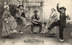 Puy de Dome- Picturesque Auvergne the Dancer-Intrument- Music --CPA