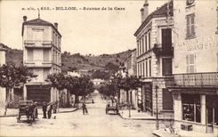 Puy de Dome- Billom- Avenue of the Station-horse-large bazaar-CPA