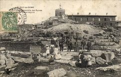 Puy of Dome-Sight of enseble of the Ruins and the Observatory - - CPA