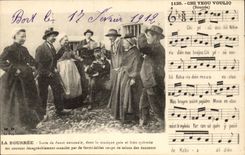 Puy de Dome- the Faggot-Music-dance-Kind of Dance main road-sondee by formidable blows of heels - - CPA