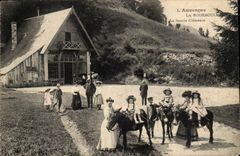 Puy de Dome- Bourboule- the Source Clemence-ass-CPA donkey