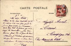 Puy de Dome- Bourboule- the Source Clemence-ass-CPA donkey