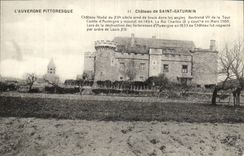 Puy de Dome- Castle of feudal Saint-Saturnin XV century decorates Tours in the angles the King Charles IX - CPA