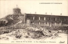 Puy of Dome-Top of Puy de Dome- La Poste Telegraphic and the Observatory-CPA