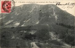 Puy de Dome- Way leading to the top of Puy de Dome - CPA