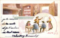 Puy de Dome- Interior Auvergne-jug-drinking-CPA