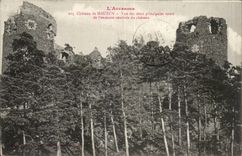 Puy de Dome- Castle of mauzun- Seen of the two principal towers of the central enclosure of the castle-CPA