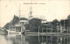 Valley of Oise- Enghien-the-Baths Casino-boats-CPA
