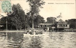 Valley of Oise- Enghien-the-Baths Seen of the Lake and the Kiosk Chinese-Clouded Boat-CPA