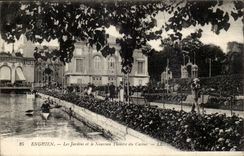 Valley of Oise- Enghien-the-Baths them Gardens and the New Theater of the Casino - CPA