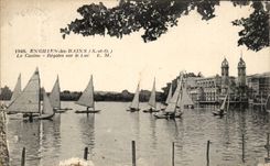 Valley of Oise- Enghien-the-Baths the Casino Level on the Lake-boat - CPA