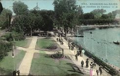 Valley of Oise- Enghien-the-Baths Gardens of the Casino - CPA