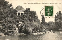 Paris (12) Le Bois de Vincennes - Le Temple Grec- Greece-Greek Temple-Lac-CPA