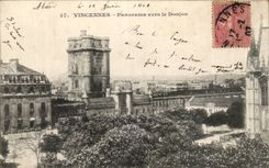 Vincennes- Panorama towards the Keep-CPA
