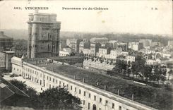 Vincennes- Panorama seen of the Castle - CPA
