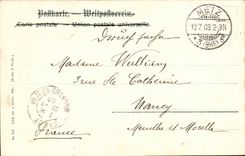 Metz - Statue amndt neuen hauptportal of Doms - orophete Daniel with the new gate of Cathedral - CPA