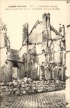 Soissons - House set fire to by the Germans - September 1914 War - militaria - CPA